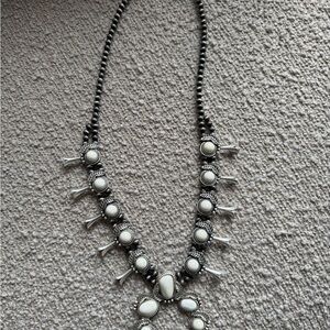 Elegant Silver and White Necklace